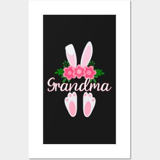 EASTER BUNNY GRANDMA FOR HER - MATCHING EASTER SHIRTS FOR WHOLE FAMILY Posters and Art